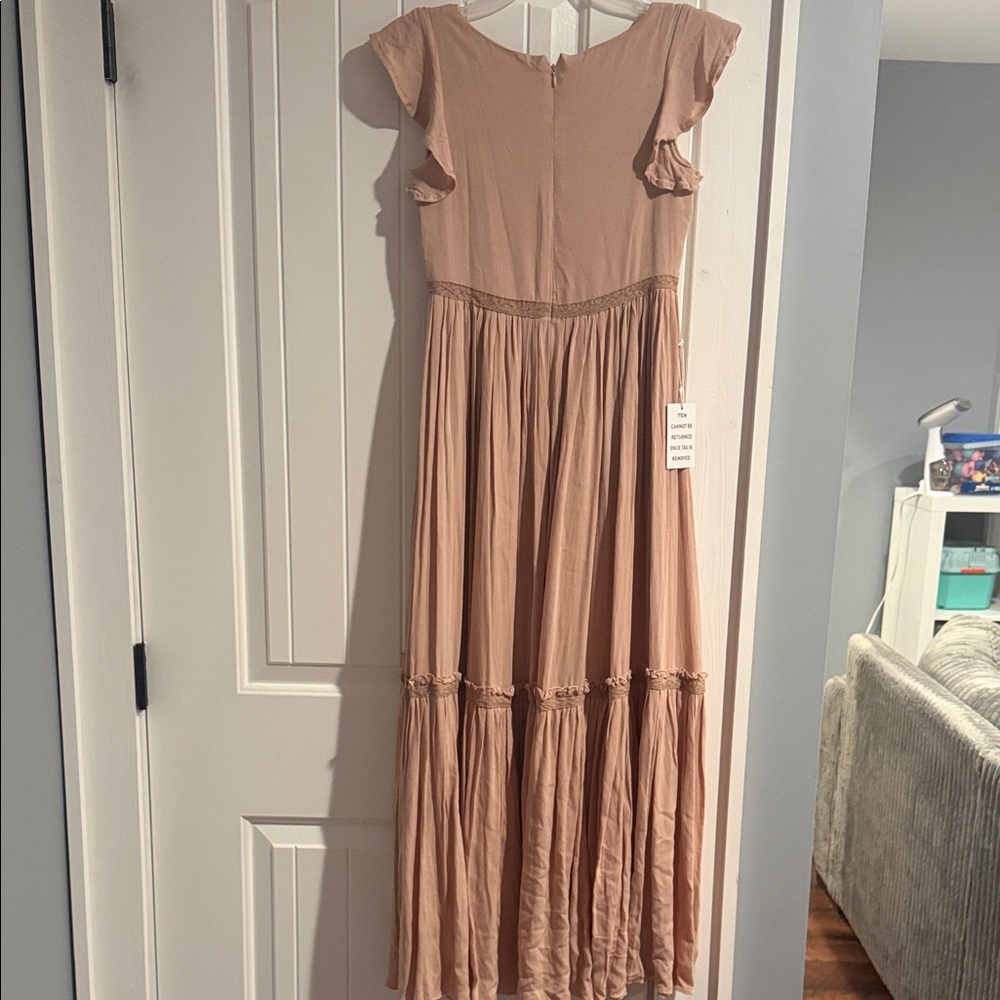 Joyfolie Girls Blush Pink Maxi Dress - Picture 4 of 4